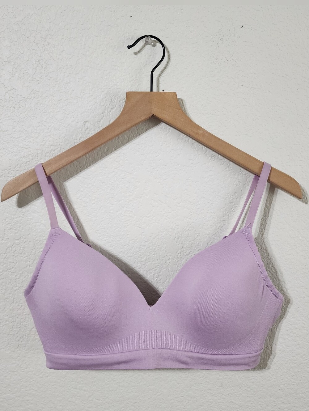Modern Movement Womens Light Purple Comfort Lounge Wireless Bra Size L
